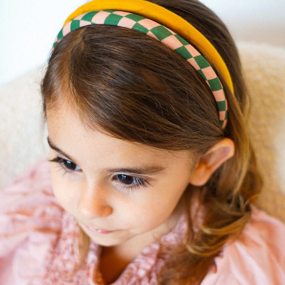 丹麥 GRECH & CO. - 髮箍二入組-條紋粉 (適用於2歲以上)