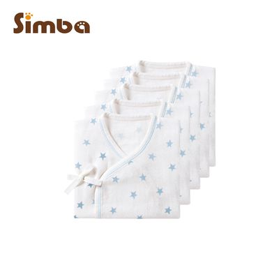 Simba 小獅王辛巴 - 極柔感紗布衣新生兒五件組-好自藍 (一般款)
