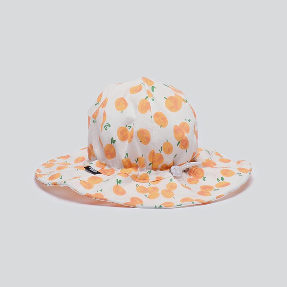 兒童透氣遮陽帽/漁夫帽-橘子-橘+白 (46-52CM)