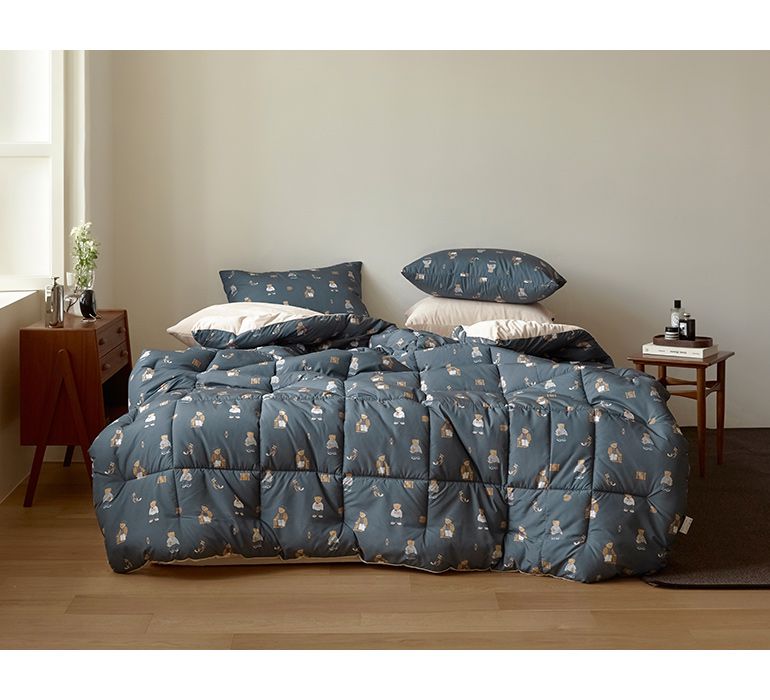 韓國 Maatila - 可水洗M2全方位抗菌防蟎棉被(冬被)-紳士熊熊