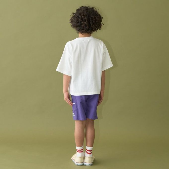 日本 b-ROOM - 球類印花舒適天竺棉短袖上衣-籃球-灰