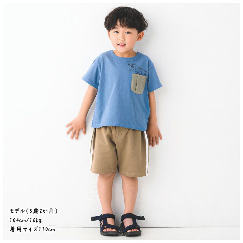 日本 ZOOLAND - 恐龍世界短袖上衣-滿版印花-灰