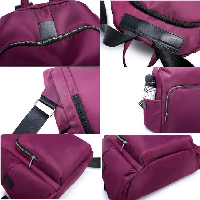 Heine 海恩 - WIN-188 流行女包 媽媽包 尼龍後背包 防潑水後背包 時尚媽咪包-紫色