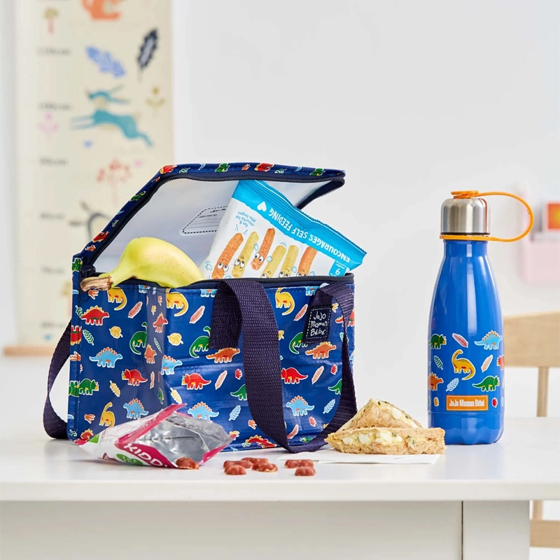 英國 JoJo Maman BeBe - 防水多功能便當袋/食物袋/用品袋/萬用袋-史前巨獸 (H16 x W21 x D14cm)