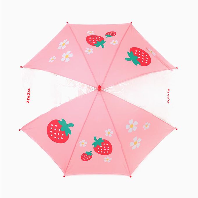 韓國 OZKIZ - 超輕量兒童安全雨傘-草莓派對 (FREE)