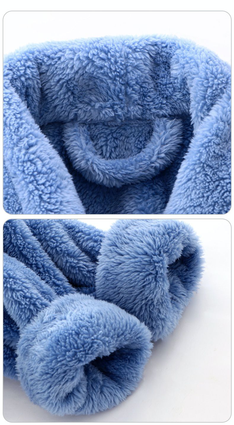 親子款加絨保暖睡袍-粉色