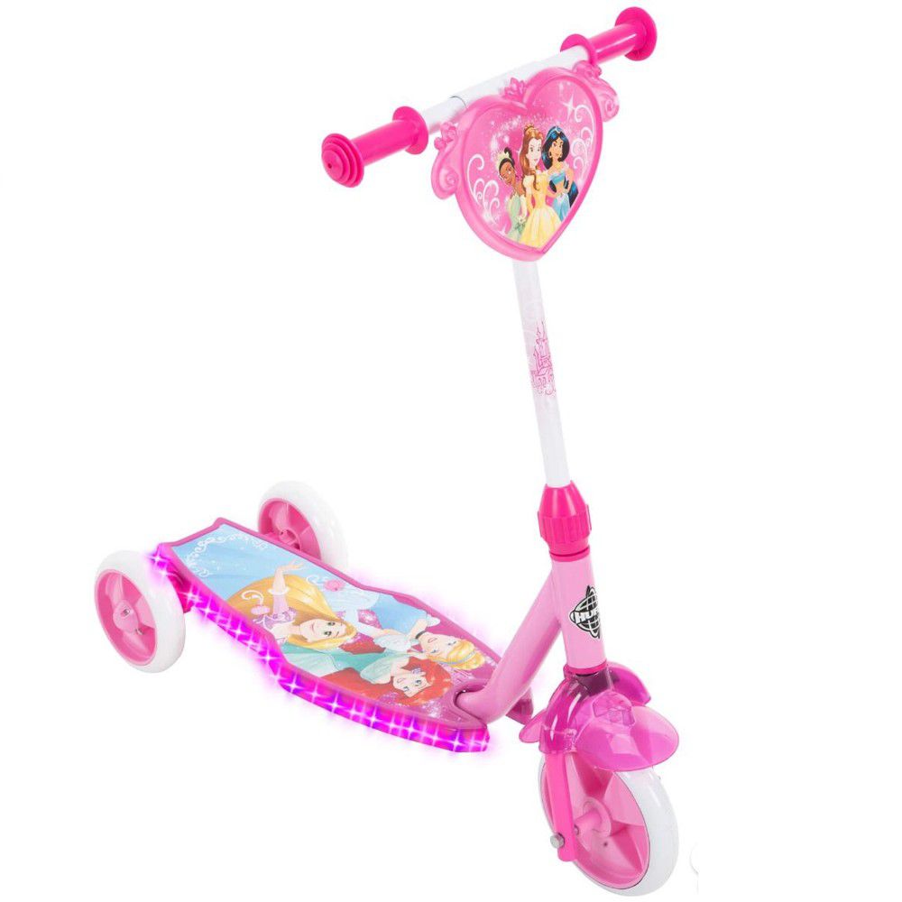 HUFFY - 迪士尼正版授權 Princess公主系列 3閃輪學前兒童滑板車