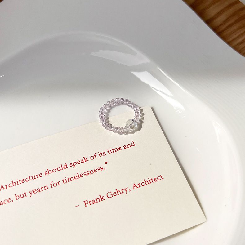 輕奢串珠水晶項鍊-藍色 (41cm)