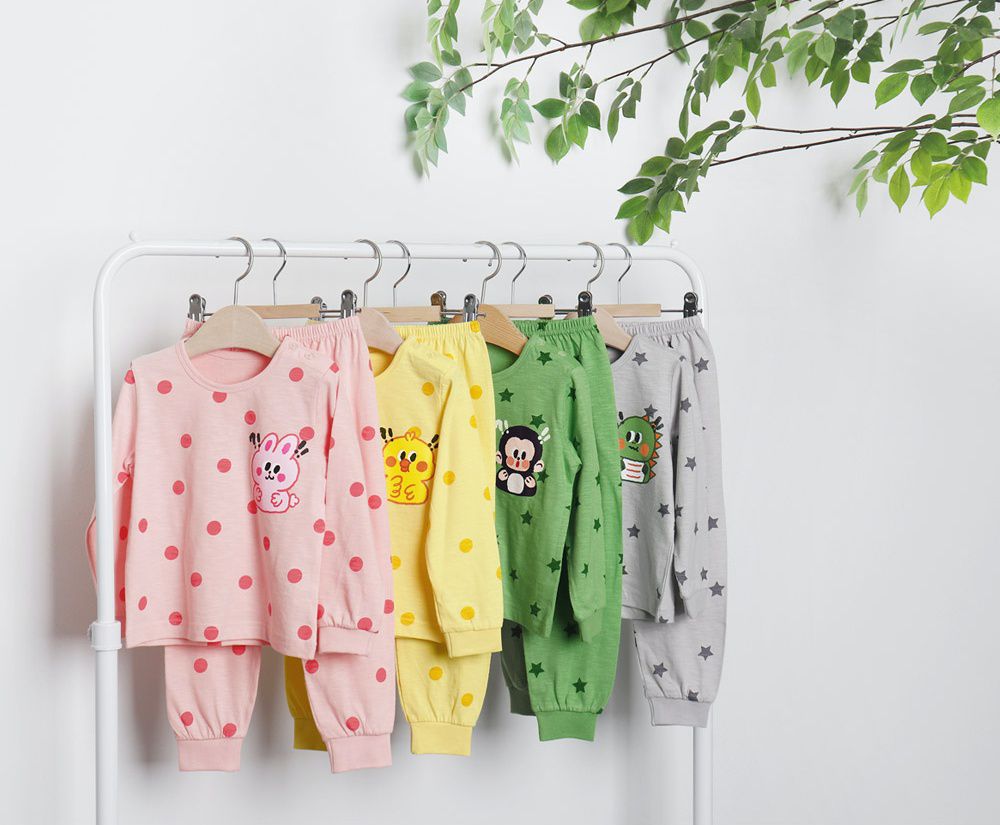 韓國 Mellisse - 韓製莫代爾透氣長袖家居服-點點小鴨