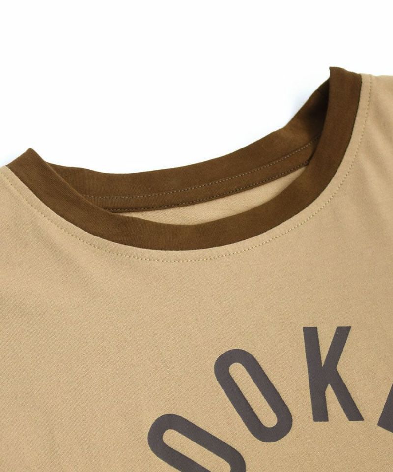 日本 zootie - 涼感機能 圓領洛肩印花短T-卡其