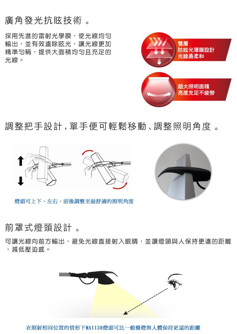 MAGIC 護眼檯燈 - 學習型雙臂LED護眼臂燈-MA1136