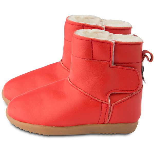 英國 shooshoos - 健康無毒真皮手工童鞋/靴子/童靴-經典紅