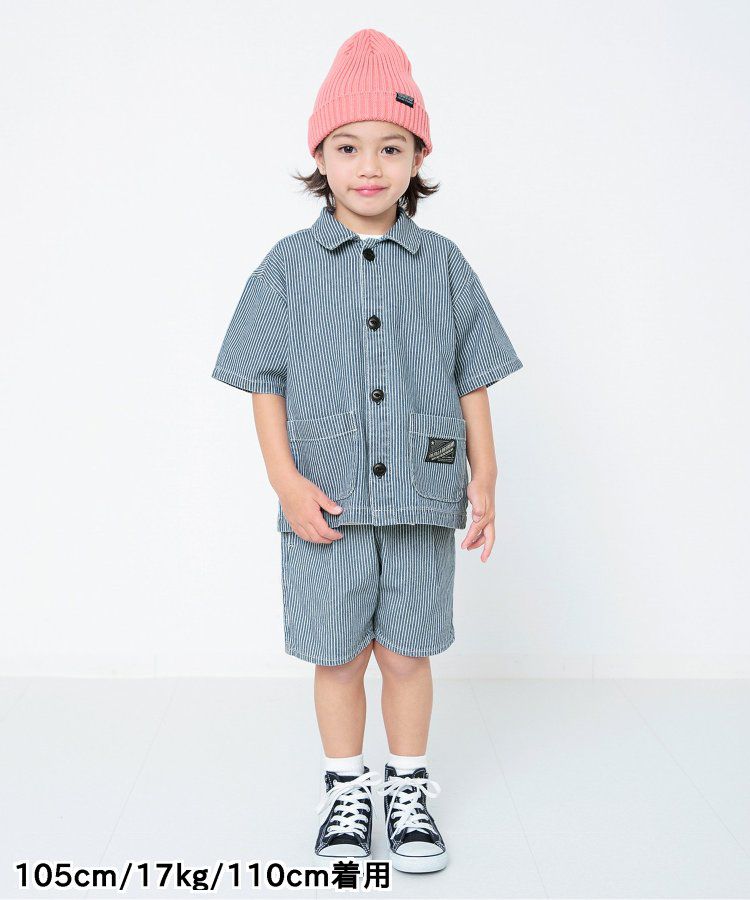 日本 BREEZE - 100%棉定番印花短褲-變形蟲-綠