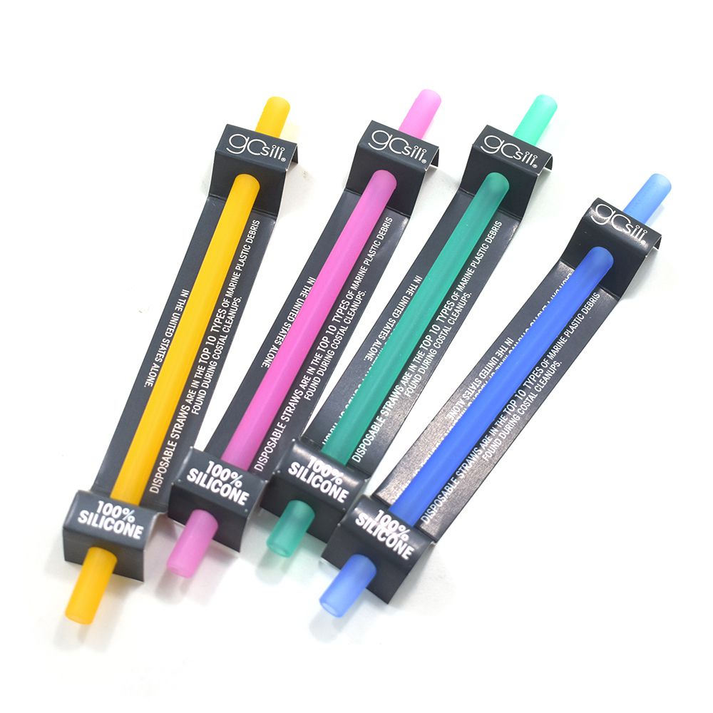 美國GoSili - 矽膠吸管單入20cm-Sea-海洋藍