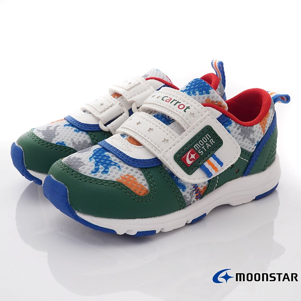 Moonstar日本月星 - 月星速乾透氣機能款(中小童段)-運動鞋-青苔綠