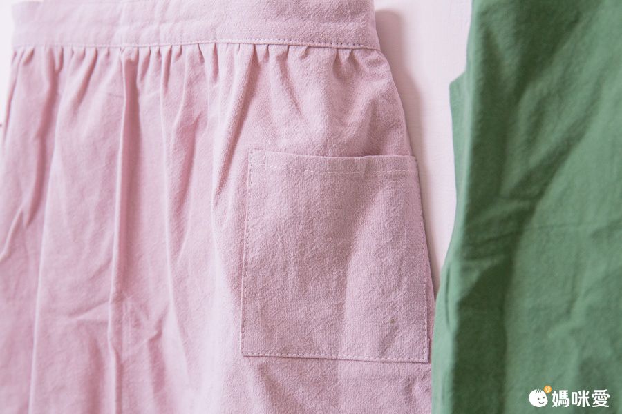 北歐文藝棉麻百褶圍裙-成人款-燕麥色