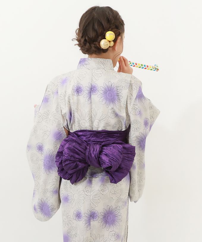 日本 devirock - 純棉夏日祭典花朵浴衣兵兒帶2件組-牡丹格紋-粉x綠