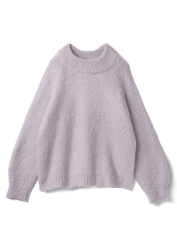 日本 GRL - 柔軟植絨編織毛衣-萊姆黃 (F)