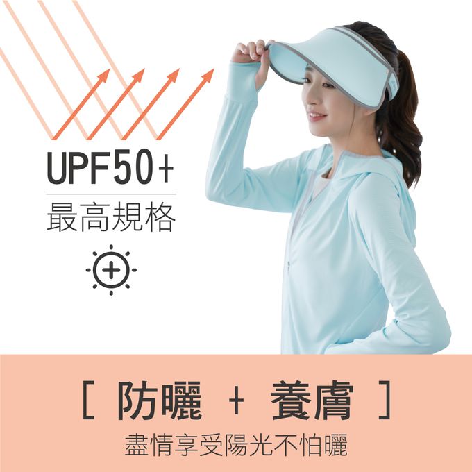 貝柔 Peilou - UPF50+光肌美顏遮陽帽-湖綠