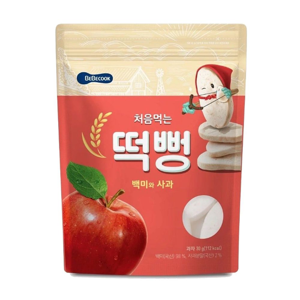 BEBECOOK 寶膳 - 嬰幼兒初食綿綿米餅-蘋果(5M+)