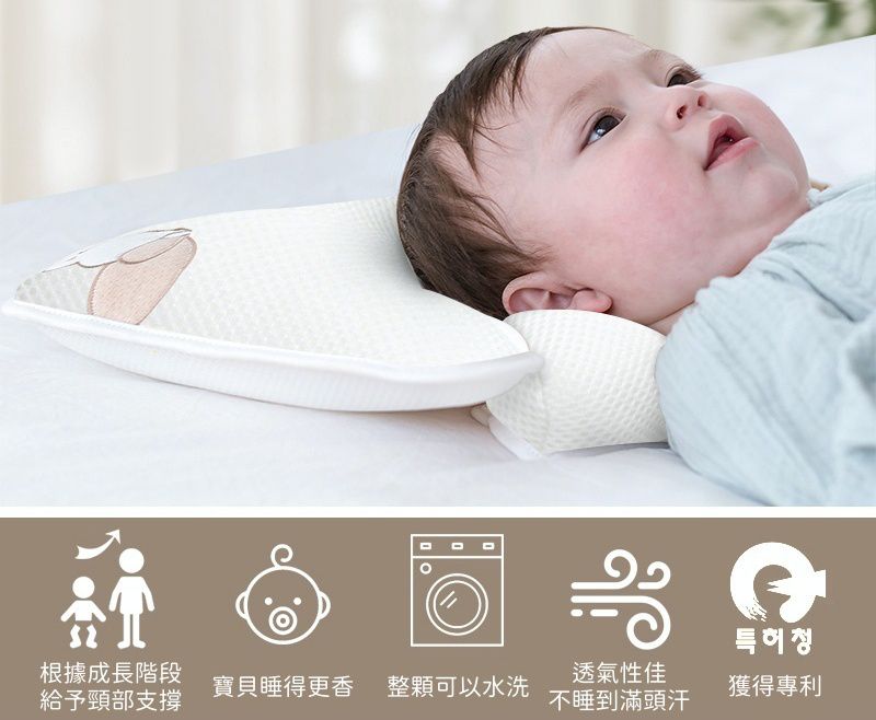 韓國 INUO - 3段可調式水洗枕-洞洞表面-太陽花 (45X33X5cm)-2歲以上適用