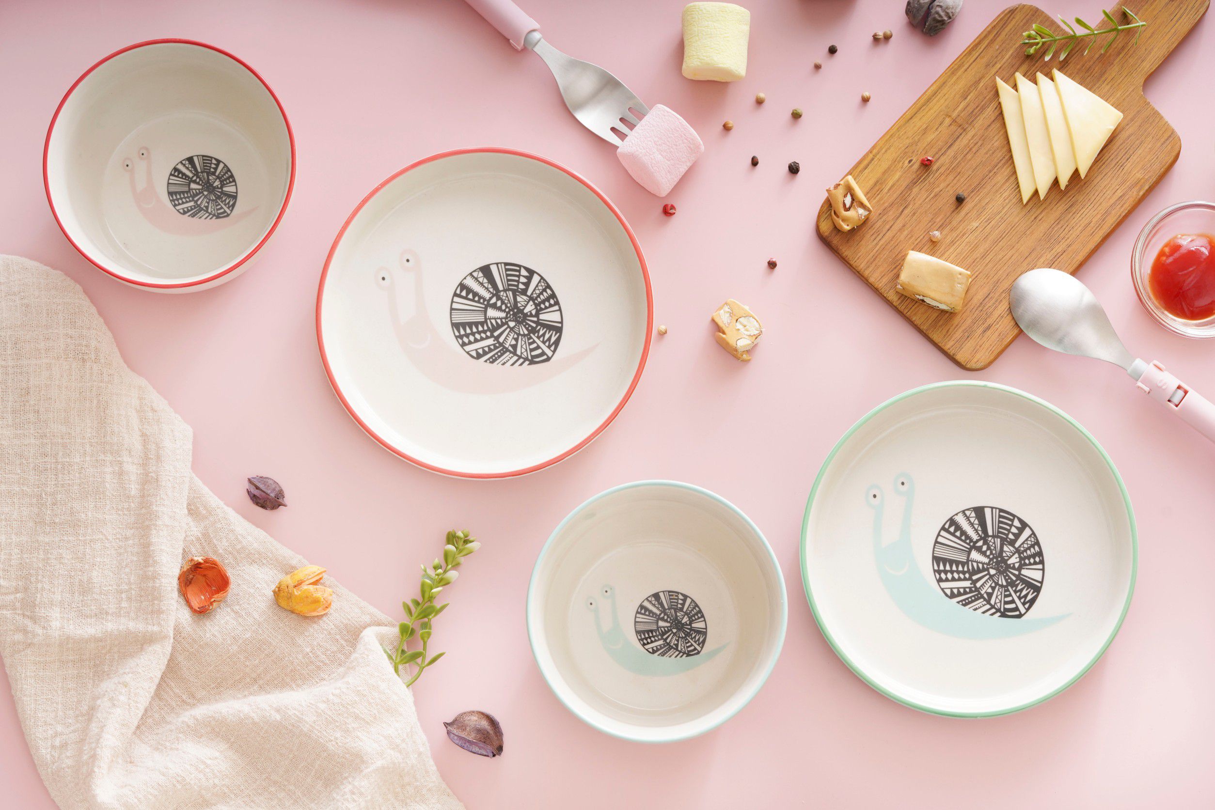 BLOOMINGVILLE - 動物-蝸牛點心碗-2入