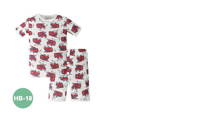 日本 Ho-ho kids - 100%棉 舒適短袖睡衣/家居服-火箭-灰