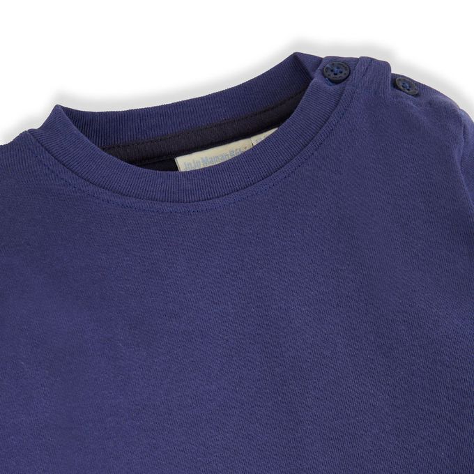 英國 JoJo Maman BeBe - 幼/兒童100%純棉長袖上衣 2 件組(可當內搭)-經典寶藍