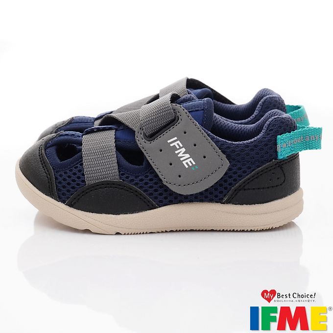 日本IFME - 護趾運動水涼鞋-IF20-332512軍藍(小童段)-水涼鞋-軍藍