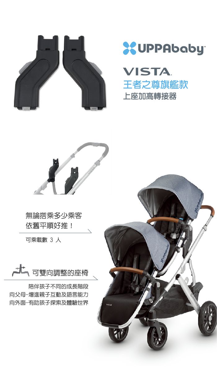 美國UPPAbaby - VISTA上座加高轉接器