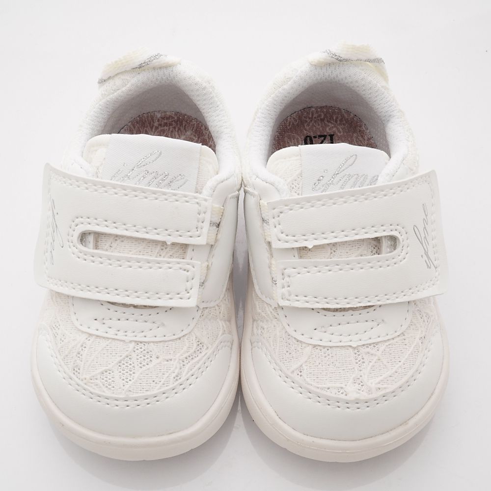 日本IFME - 機能學步鞋-CALIN蕾絲學步款(寶寶段)-白