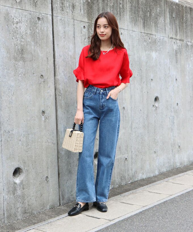 日本 BLUE EAST - 棉麻透氣涼爽短袖上衣-米杏