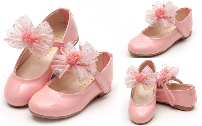 韓國 MAMITREE - 星紗亮皮鞋-典雅粉