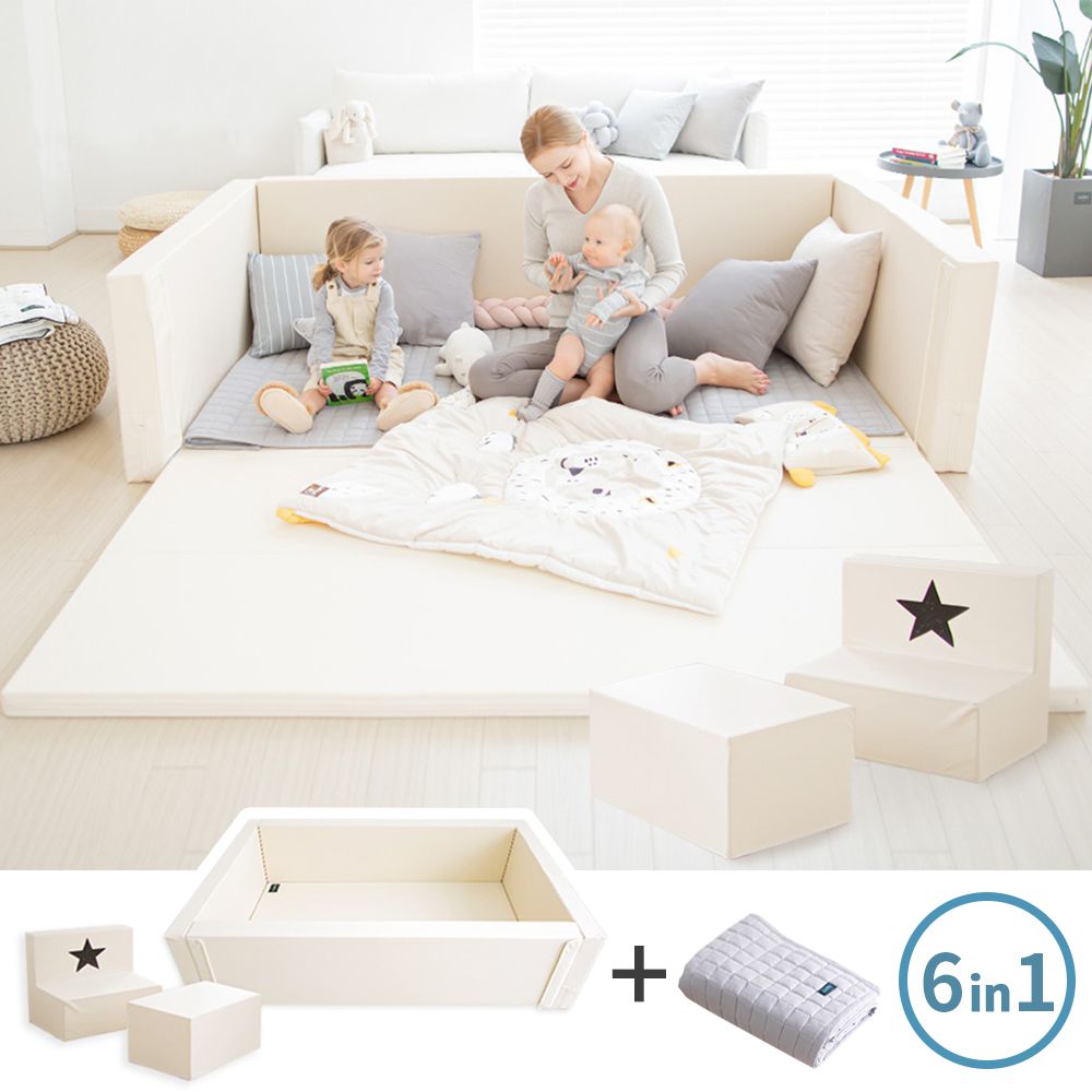 新品【韓國 GGUMBI】多功能圍欄地墊，一咖玩到大沒問題