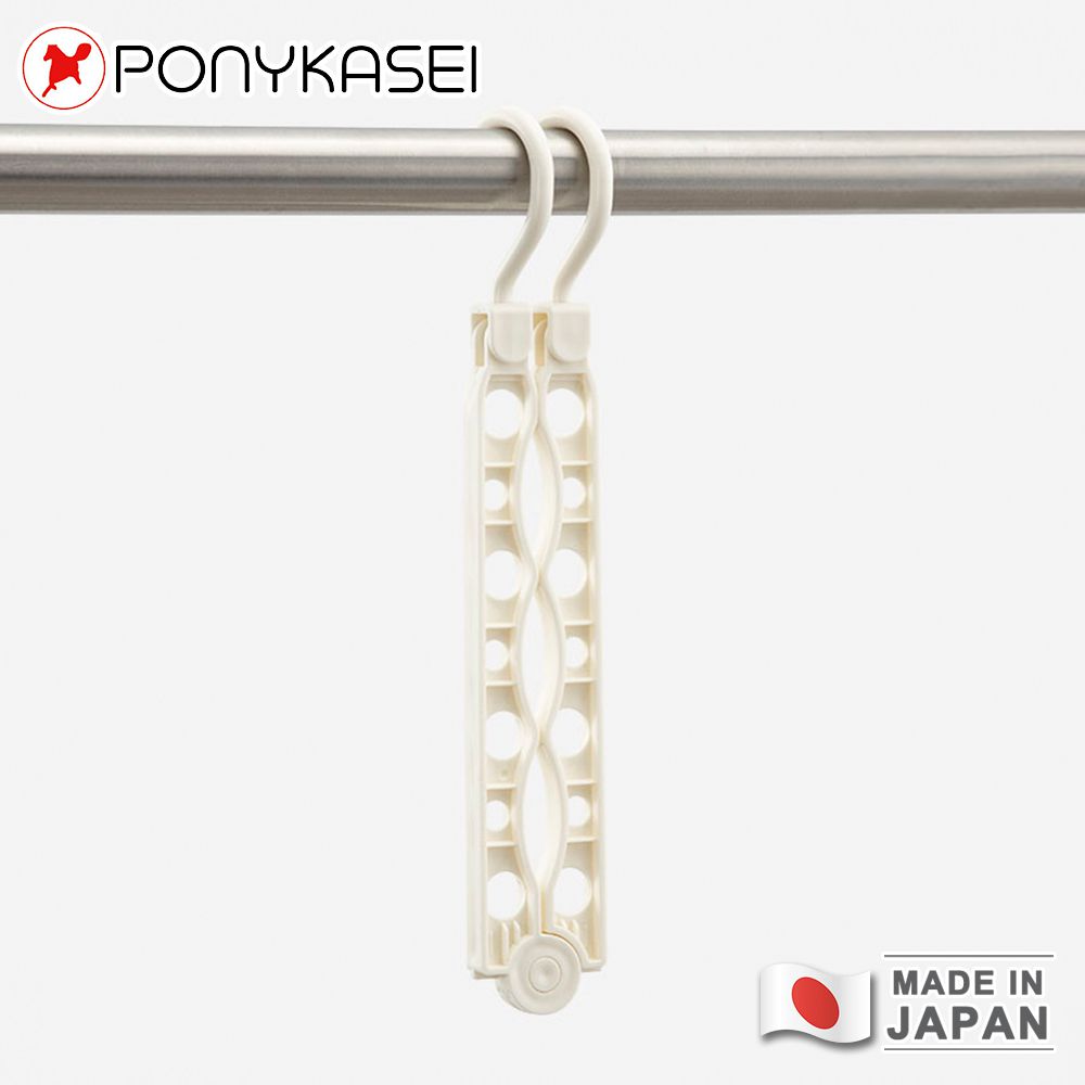 日本製曬衣桿間折疊掛衣架3件組