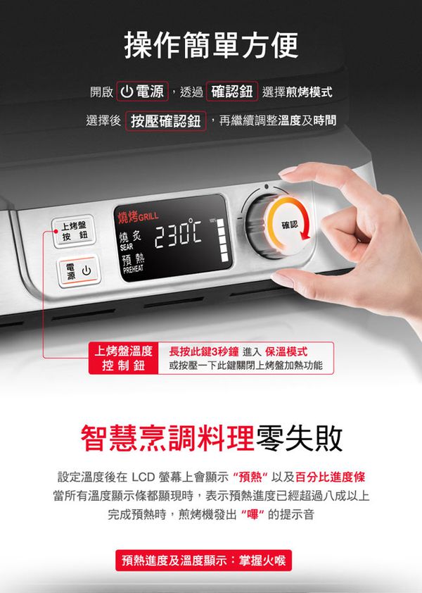 Cuisinart 美膳雅 - 液晶溫控多功能燒烤/煎烤器/帕尼尼機-GR-5NTW