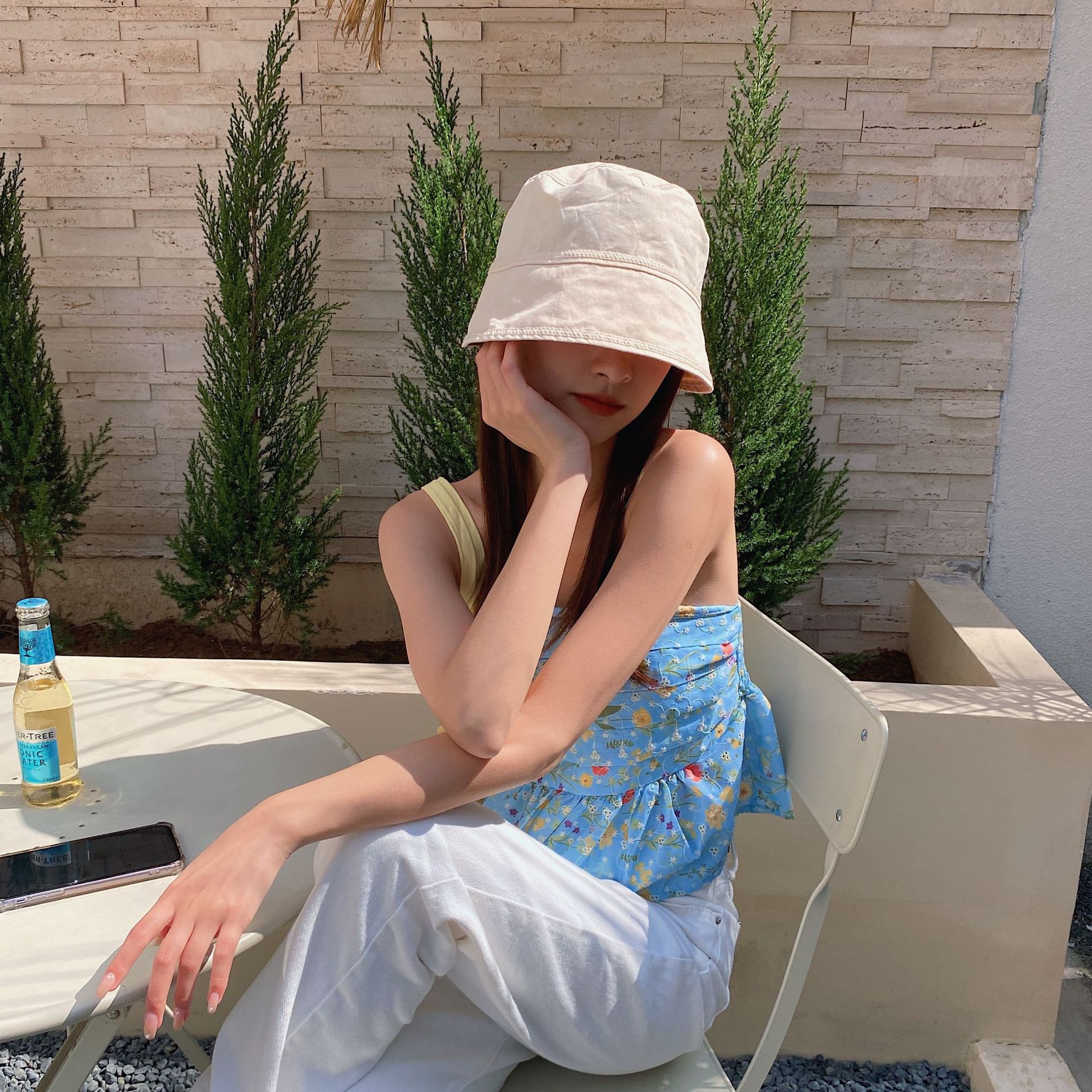 百搭防曬漁夫帽/遮陽帽-粉色 (適合頭圍56-58cm)