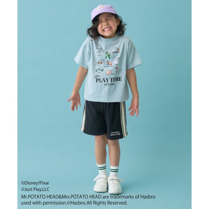 日本 b-ROOM - 聯名限定 短袖上衣-玩具圖鑑-淺藍