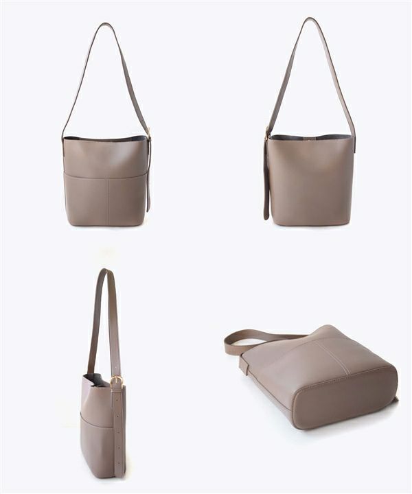 日本 zootie - 簡約方形皮革肩背包-黑