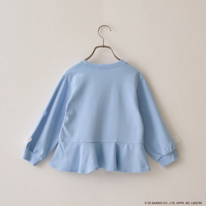 日本 Lycee mine - 連名款 可愛荷葉邊印花長袖上衣-卡通人物三麗鷗-薄荷綠