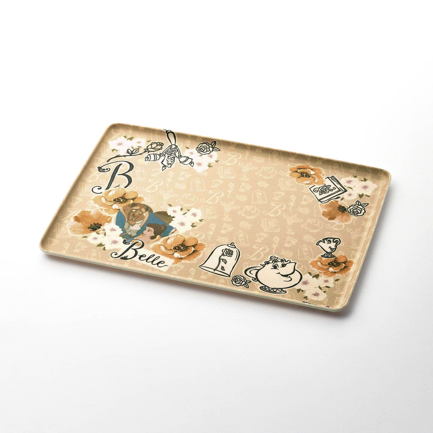 日本千趣會 - 日本製 迪士尼托盤(防滑加工)-維尼-黃藍格紋 (36x25x1.2cm)