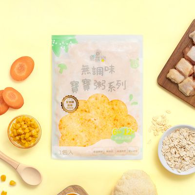 童蒔樂 - 嬰幼兒副食品（無調味寶寶粥）｜雞蓉燕麥卵黃粥（單包裝）-150g/包