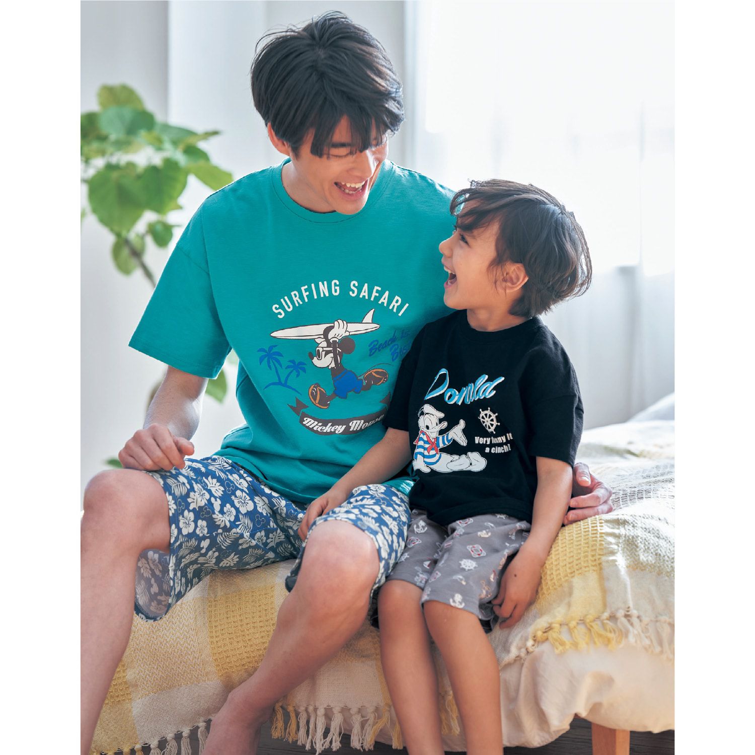 日本千趣會 - 迪士尼 純棉涼爽短袖家居服/睡衣-唐老鴨-深藍x灰