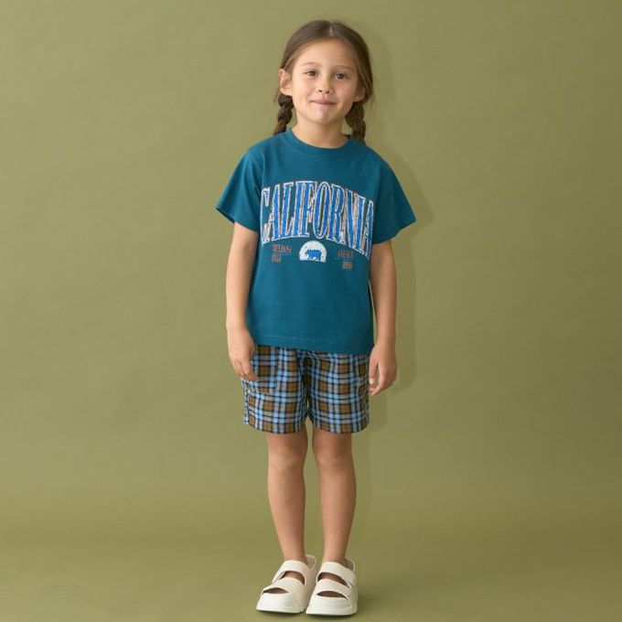 日本 b-ROOM - 簡約印花舒適天竺棉短袖上衣-北美巡演-黑