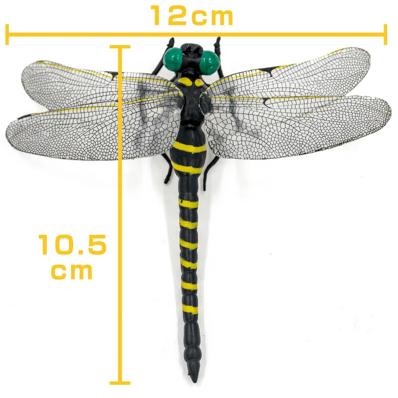 日本代購 - 超仿真蜻蜓君別針/吊飾-無霸勾蜓-黑x黃 (12x10.5cm)