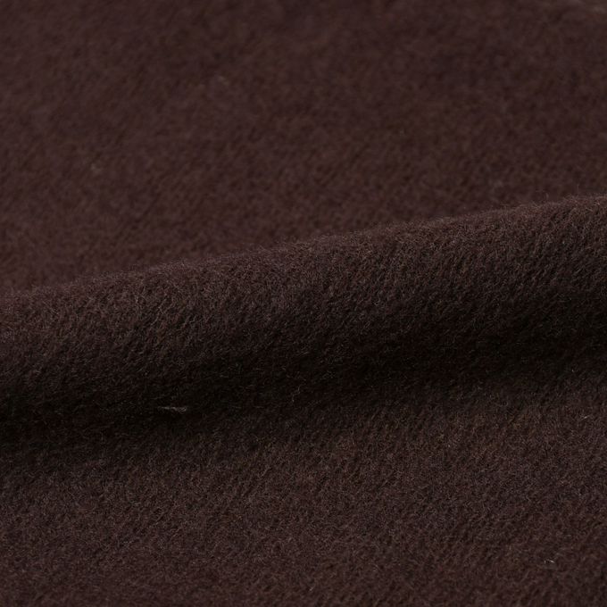 akachan honpo - 10分長經典褲 裏起毛-一般合身款-咖啡色