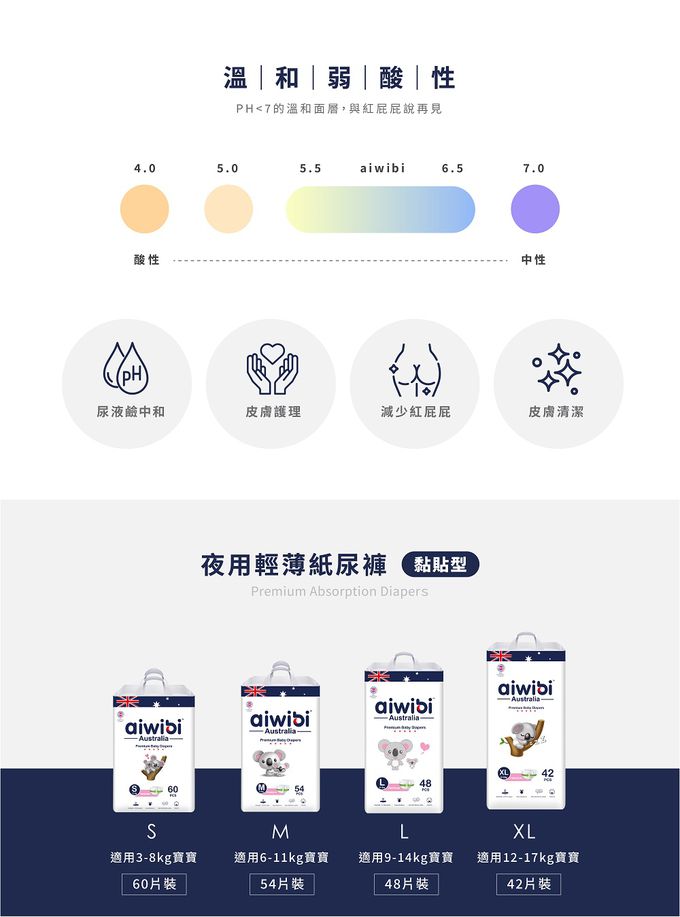 Aiwibi 愛薇彼 - 夜用輕薄紙尿褲 XL 42片x3包