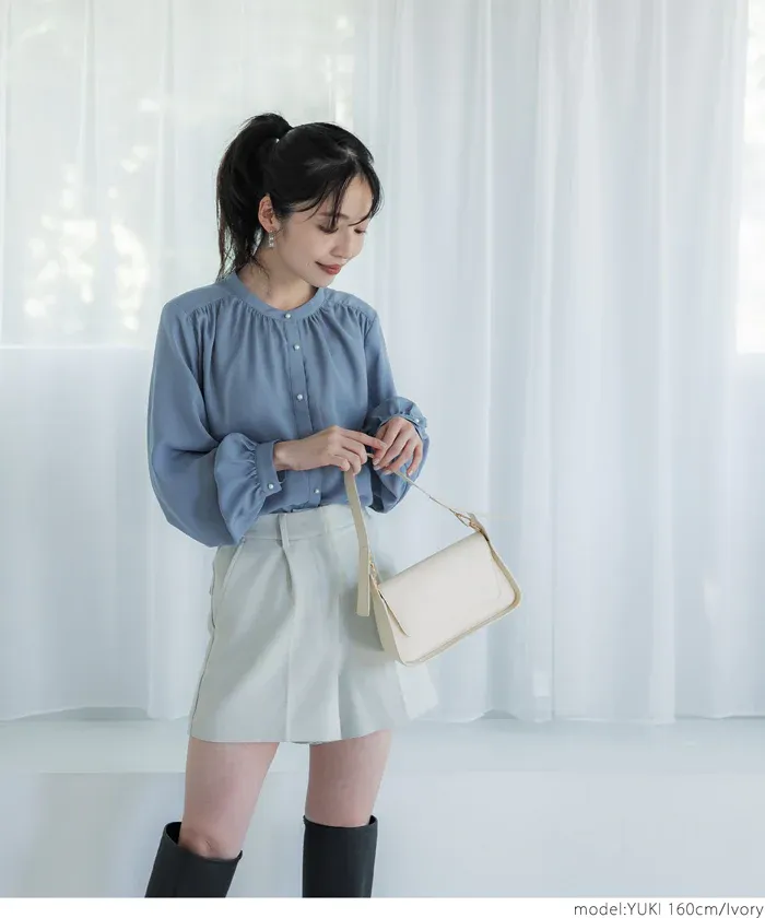 日本 COCA - 氣質方形皮革腋下包-米杏