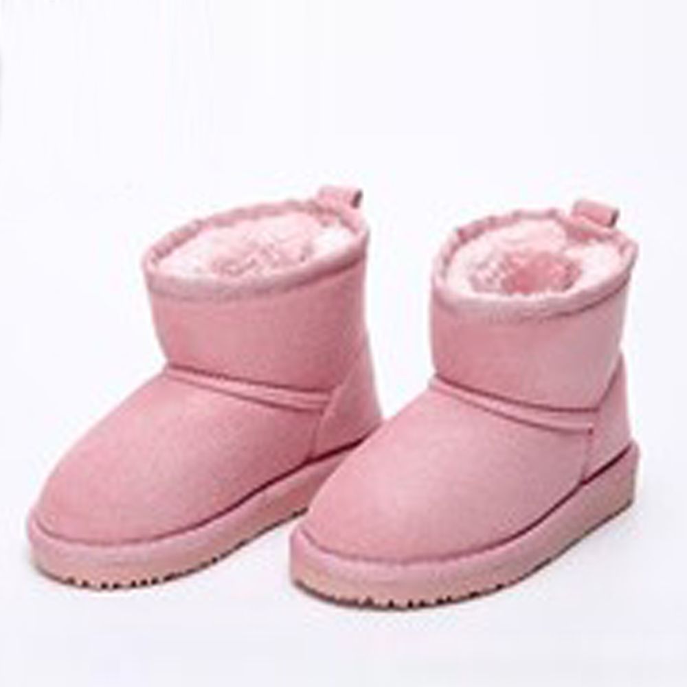日本 Maison de Ravi - 保暖毛絨短筒雪靴-櫻花粉