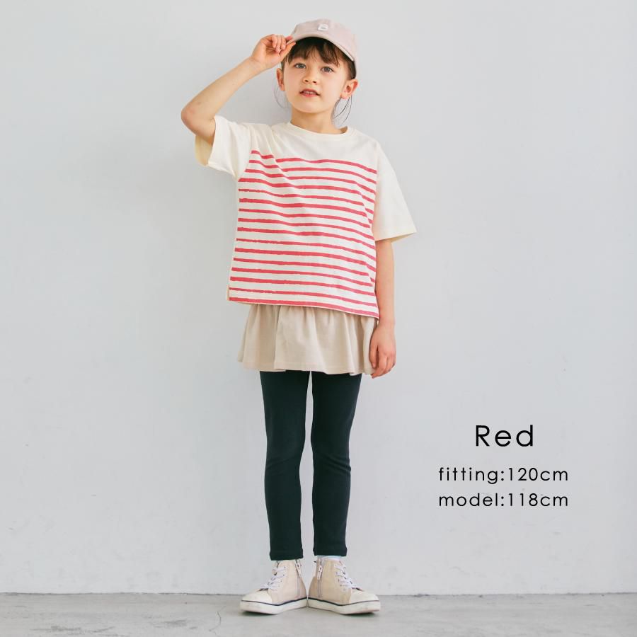 日本 evercloset - 百搭條紋微落肩短袖上衣-深可可